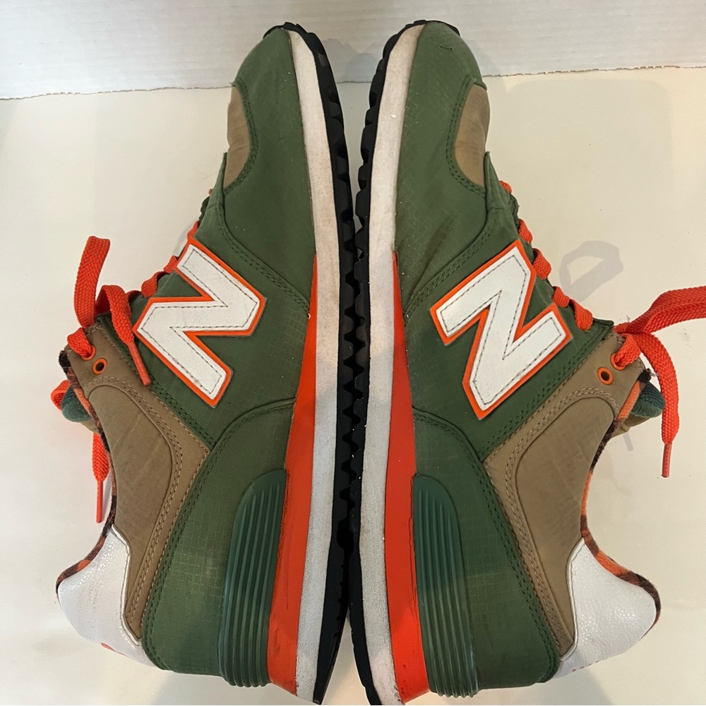 New Balance Green and Orange Athletic Shoes - Picture 7 of 13